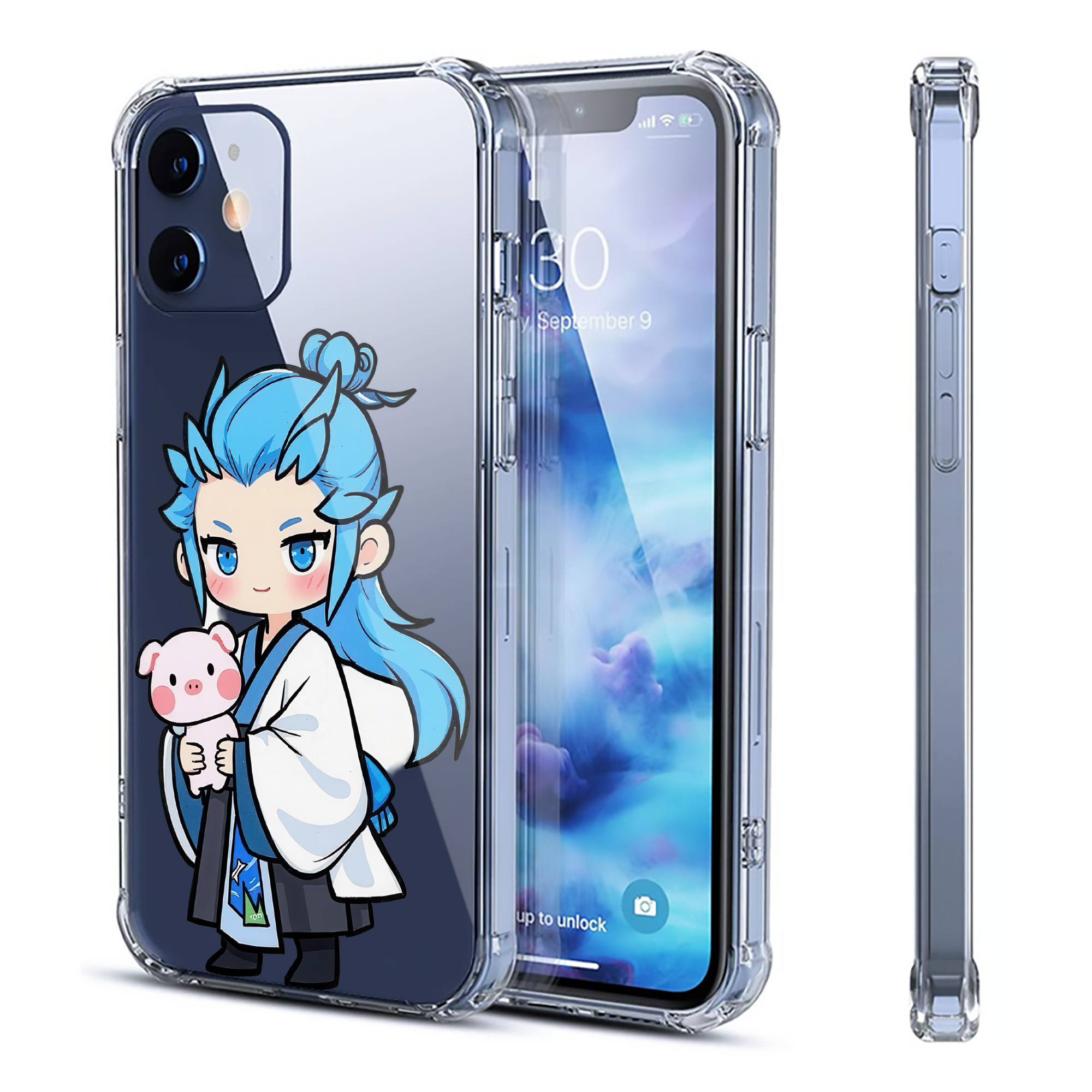 （画像用） Ne Zha 2 ナタ 魔童の大暴れ 【iPhone 12シリーズ対応】透明スマホケース（クリアソフトケース）